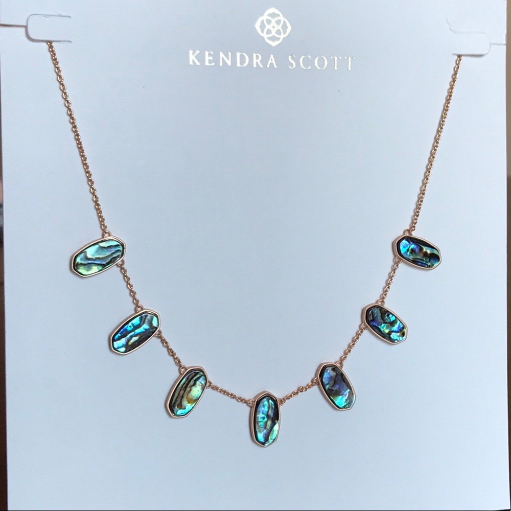 Kendra Scott Meadow Abalone & Rose Gold  N…